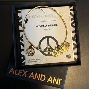 Alex & Ani | Bronze World Peace Bangle Charm Bracelet